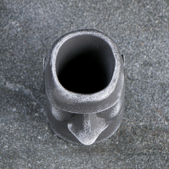 картинка Кашпо - органайзер "Истукан моаи крупный" серый камень, 11см, 9337913 от магазина АСЯ